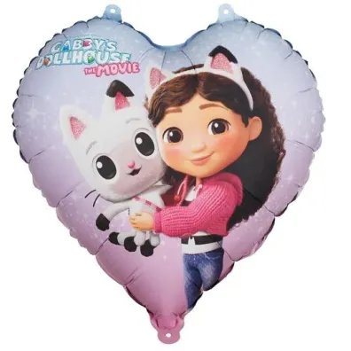 PartyDeco Balon foliowy serce Koci Domek Gabi 35cm