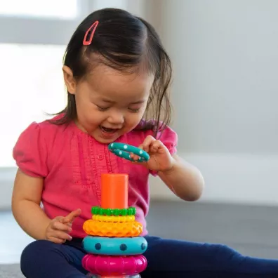 Zabawka STEM: Wie�a z kr��k�w, 6 m+ Sassy
