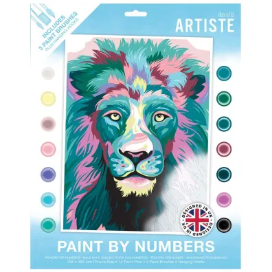 Malowanie po numerach - Curageous Lion 40x30cm Dalprint