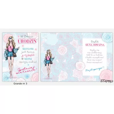 Stamp Karnet Grande + koperta wz�r nr 03 Urodziny