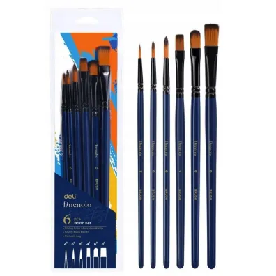 Deli Zestaw p�dzli Finenolo mi�kki nylon 6 szt.