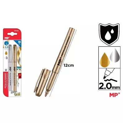 Mp Main Paper Flamaster metaliczny z�oty i srebrny