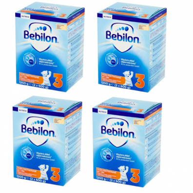 Bebilon Junior 3 z Pronutra+ Mleko modyfikowane powyej 1. roku ycia Zestaw 4 x 1,2 kg