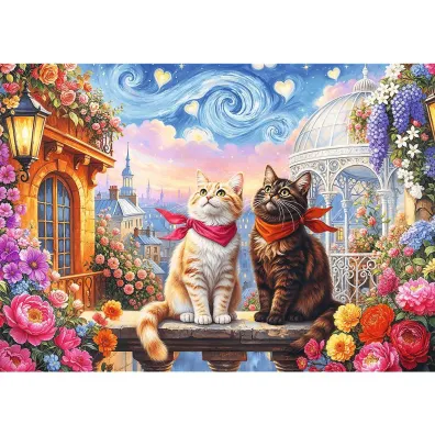 Puzzle 500 Zakochane mruczki TREFL