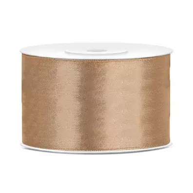 PartyDeco Tasiemka satynowa jasne zoto 38mm x 25m