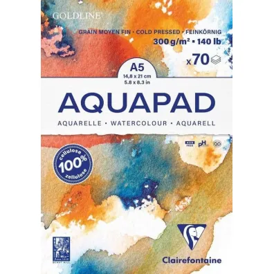 Clairefontaine Blok A5 akwarelowy aquapad 300g 70ark