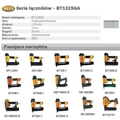 Bostitch Sztyfty bt13 25mm 5m 18ga