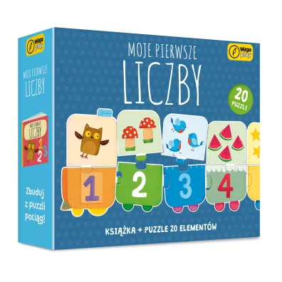 Puzzle 20 el. Moje pierwsze liczby + ksi��ka Wilga Play