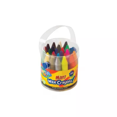Patio Kredki wiecowe Maxi w wiaderku Colorino Kids 24 szt.