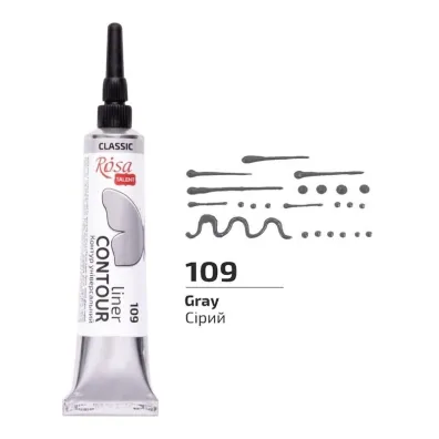 Rosa Farba akrylowa konturowa universal gray 20ml