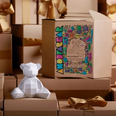 Kolorowanka 3D Anoufa Bear