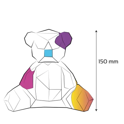 Kolorowanka 3D Anoufa Bear