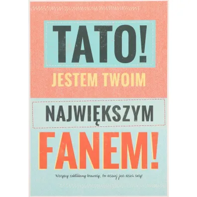 Karnet okazjonalny B6 z kopert� Dzie� Taty PAN DRAGON KB6-1489