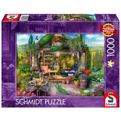 Puzzle 1000 el. PQ Wymarzony domek ogrodowy Schmidt