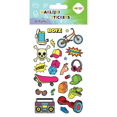 Happy Color Naklejki 3D PUFFY-Funky Text 10x20cm