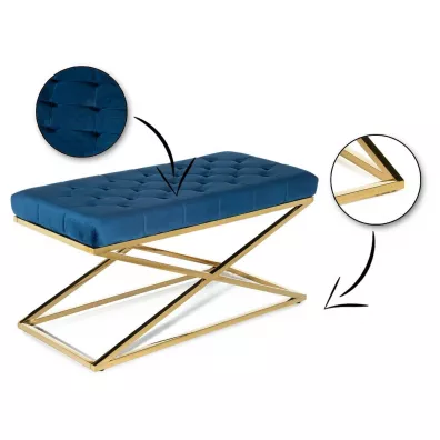 HowHomely awka pikowana Saliba Gold Blue