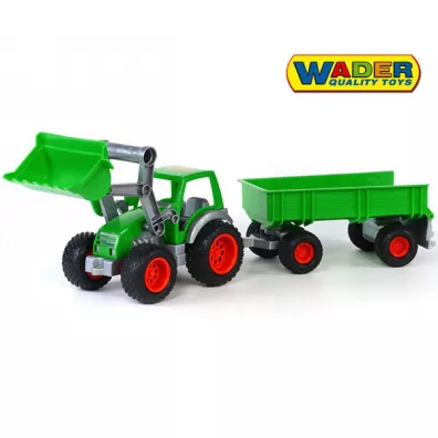Wader-Polesie 8817 Farmer technic traktor+adowarka z przyczep w siatce