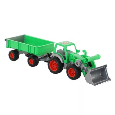 Wader-Polesie 8817 Farmer technic traktor+adowarka z przyczep w siatce