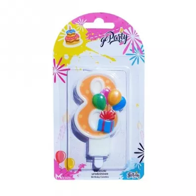 Mk Trade �wieczka urodzinowa "8" z balonikami SF-907-8