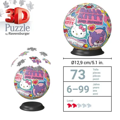 Puzzle 3D: Hello Kitty Kula 72 el. Ravensburger