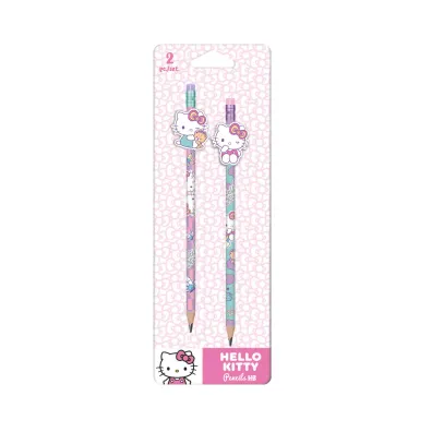 Patio O��wki z gumow� nak�adk� Hello Kitty wz�r 3 Pink blister 2 szt.