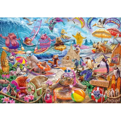 Puzzle 1000 el. Zwierzaki na pla�y Schmidt