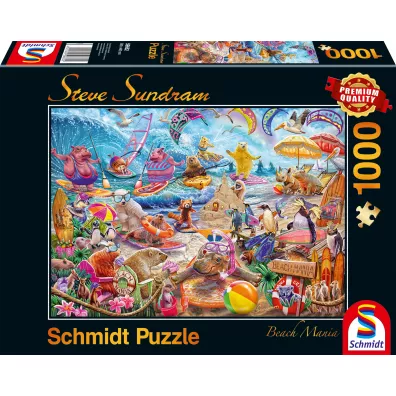 Puzzle 1000 el. Zwierzaki na pla�y Schmidt