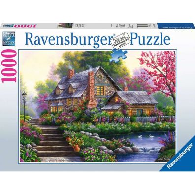 Puzzle 1000 el. Romantyczny domek Ravensburger