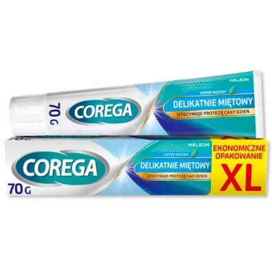 Corega Super mocny krem mocuj�cy do protez z�bowych delikatnie Mi�towy 70 g