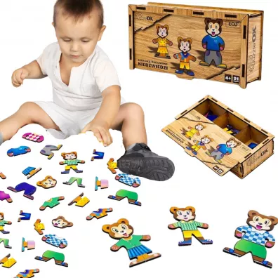 Puzzle Uk�adanka drewniana Nied�wiedzie PuzzleOK