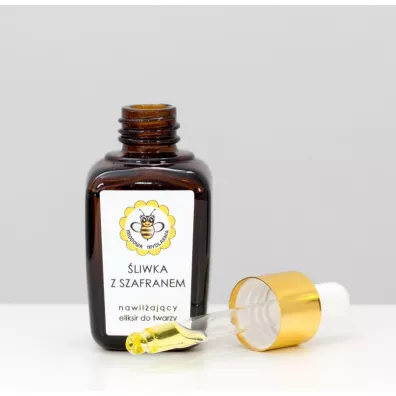 Miodowa Mydlarnia Eliksir do twarzy liwka z szafranem 30 ml