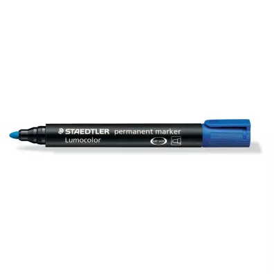 Staedtler Marker wodoodporny Lumocolor, niebieski, okr�g�y