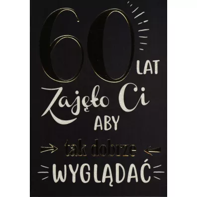 Kukartka Karnet B6 PR-109 Urodziny 60 - Dl Lux
