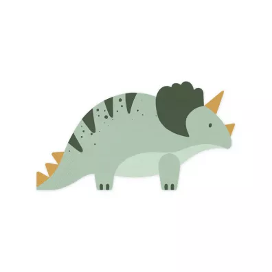 PartyDeco Serwetki Triceratops 18x10cm
