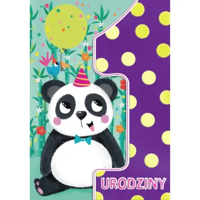 Karnet Urodzinowy 1 A5 z kopert� Panda HENRY 487851 HEN