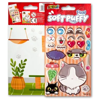 Penmate Naklejki puffy Fun with Kitty