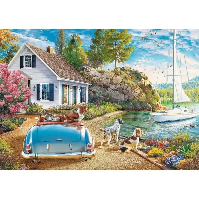 Puzzle 2000 el. Wakacyjna przysta� Trefl
