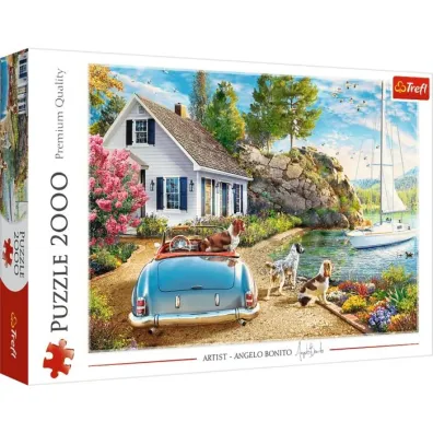 Puzzle 2000 el. Wakacyjna przysta� Trefl