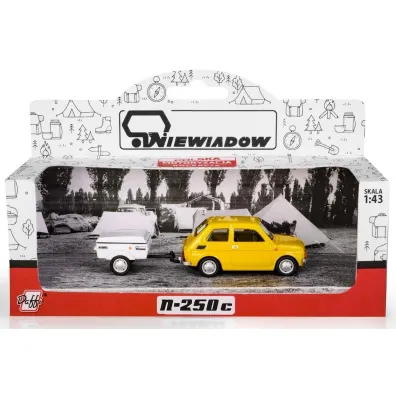 Fiat 126p + przyczepa Niewiad�w Kr�tka ��ty Daffi