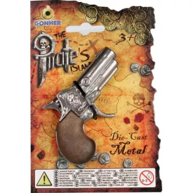 Ma�y metalowy pistolet pirata Gonher