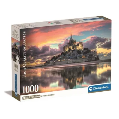 Puzzle 1000 el. Compact Le Magnifique Mont Saint-Miche Clementoni