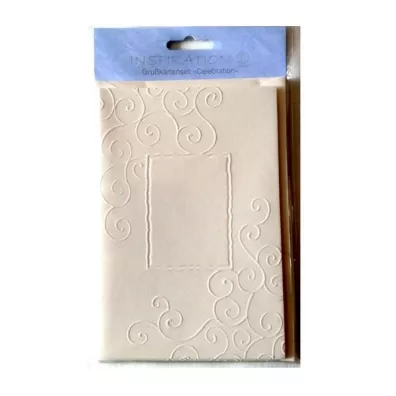 Galeria Hobby Karty t�oczone + koperty ornament creme 03 5 szt.