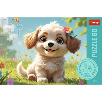 Puzzle 60 el. Szczeniaczkiem by�! Trefl