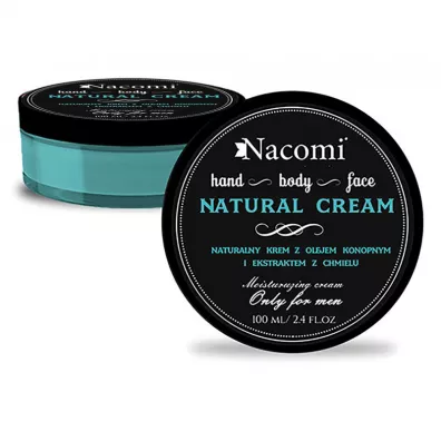 Nacomi Natural Cream naturalny krem z olejem konopnym i ekstraktem z chmielu dla m�czyzn 100 ml