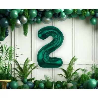 Godan Balon foliowy B&C cyfra 2 ziele� butelkowa 85cm