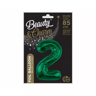 Godan Balon foliowy B&C cyfra 2 ziele� butelkowa 85cm