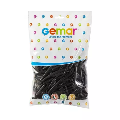 Gemar Balony Rurki w�oskie czarne 100 szt.