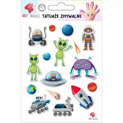 Tatuae zmywalne dla dzieci Kosmos All4Kids