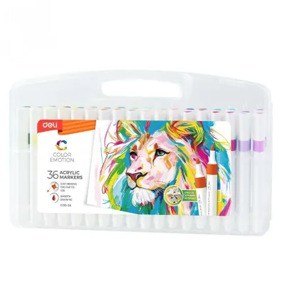 Deli Markery akrylowe mix kolor�w 36 szt.
