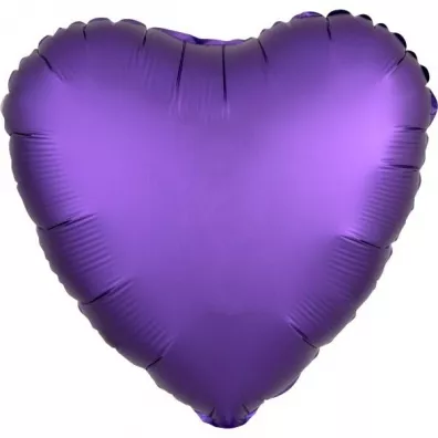 Amscan Balon foliowy Lustre fioletowy serce 43cm